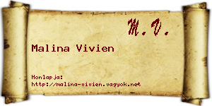 Malina Vivien névjegykártya